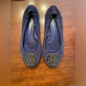 Tory Burch Flats 6.5 suede navy